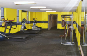 fitness area rendering concept in columbia student apartments