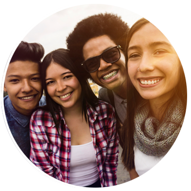 International Students Conversing in front of University