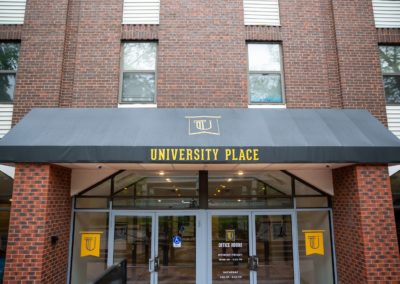 exterior shot of columbia student apartments